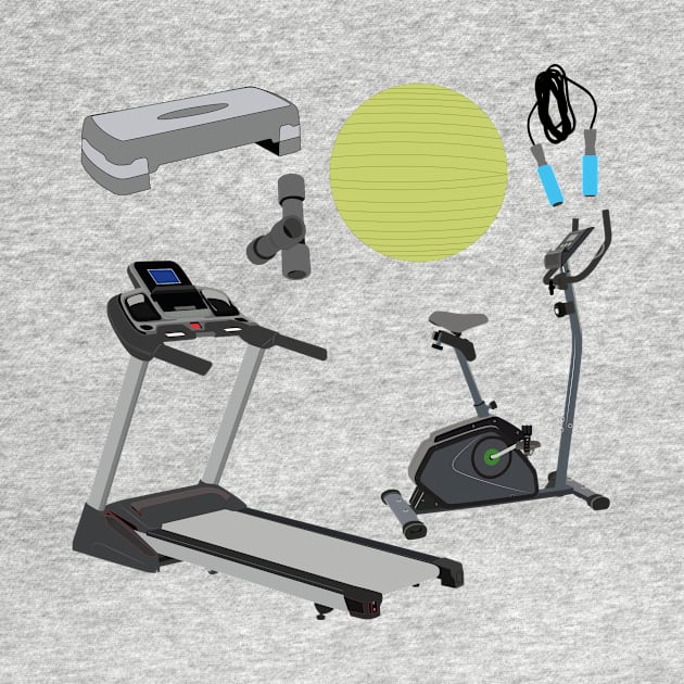 Cardio Accessories Stickers by VectorPB